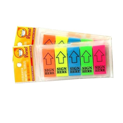 Jual SIGN HERE Flag PRONTO Sticky Note Film Arrow Penanda Tanda Tangan