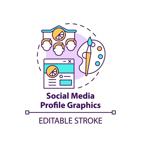 Social Media Profile Graphics Concept Icon 2810575 Vector Art At Vecteezy