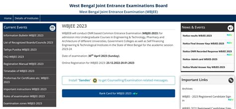 Wbjee Result 2023 Live West Bengal Jee Results Declared Rank Card