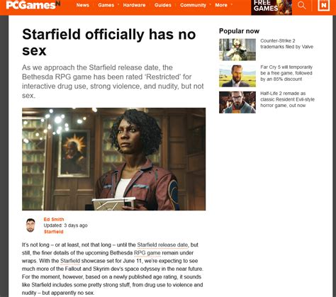 No Sex In Starfield Modders Youre Up Starfield Adult Mods Loverslab