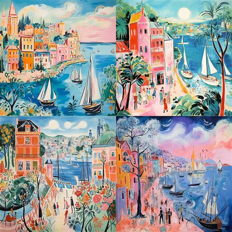 Raoul Dufy Ai Art Style Vibrant Colorful Expressions Raoul Dufy