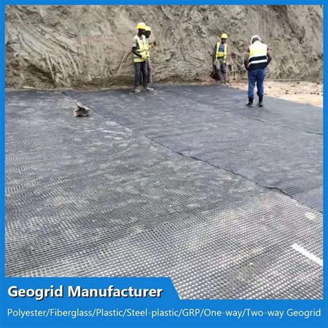 Biaxialuniaxial Polyester Pet Geogrid 80kn 120kn Tensile Yield For