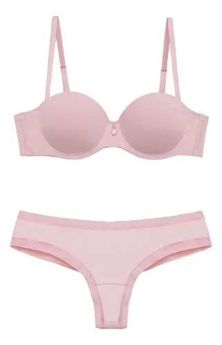 Conjunto Lingerie Basico Liso Duzani Essencial Parcelamento Sem Juros
