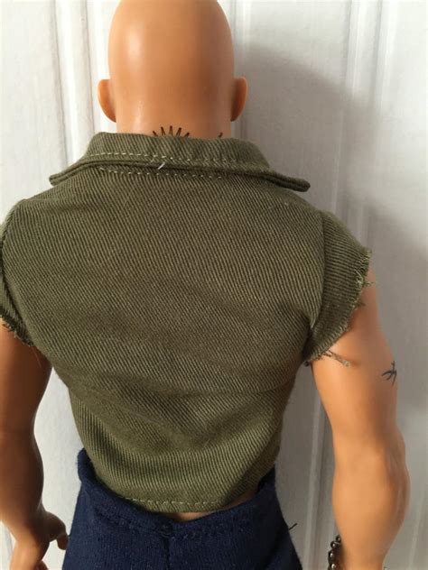 Billy Carlos Tyson Totem Gay Doll Clothes Army Green Shirt Clothing