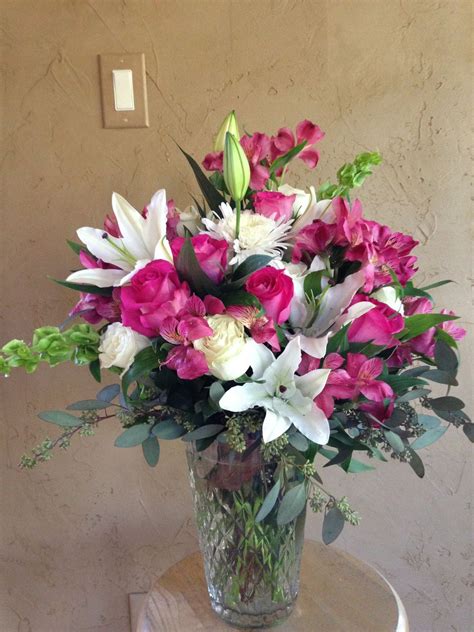 White Flower Arrangements, Tall Vases, White Flowers, Plants, Pink, Sweet, Candy, White Floral ...