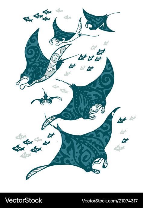 Manta ray Royalty Free Vector Image - VectorStock