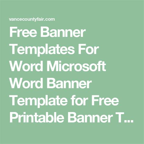 Free Banner Templates For Word Microsoft Word Banner Template For Free