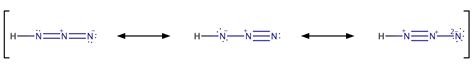 Draw three resonance structures for hydrazoic acid $\left(\m | Quizlet