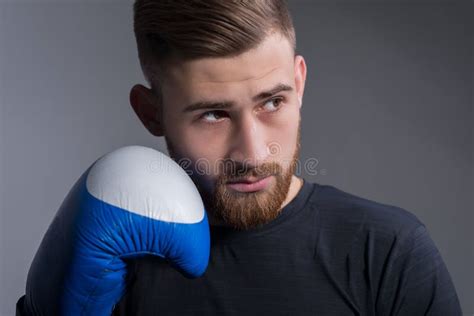 Portrait Of A Boxing Trainer Guy Training A Young Athlete Training Her