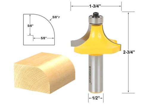 Radius Round Over Edge Forming Router Bit Shank Yonico