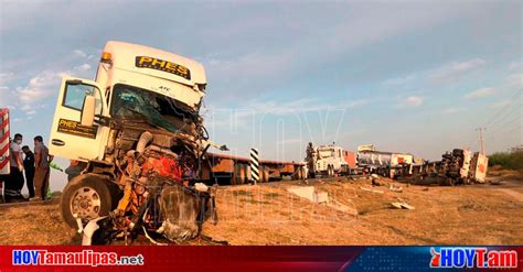 Hoy Tamaulipas Accidente En Tamaulipas Choque Entre Traileres Provoca