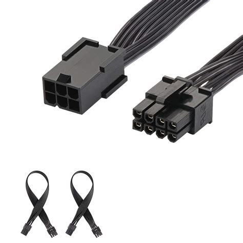 Jandd Pcie 6 Pin To Pcie 8 Pin Power Adapter Cable 2 Pack Pci Express 6 Pin To 8