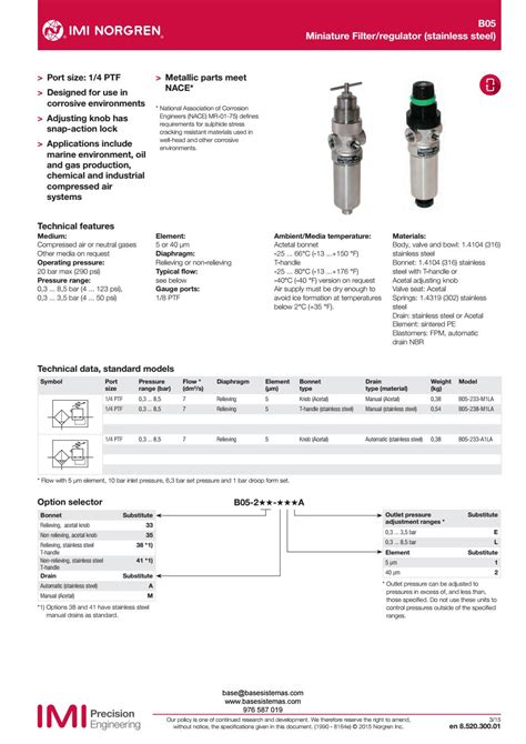 Filtro Regulador Norgren B By Base Sistemas Issuu