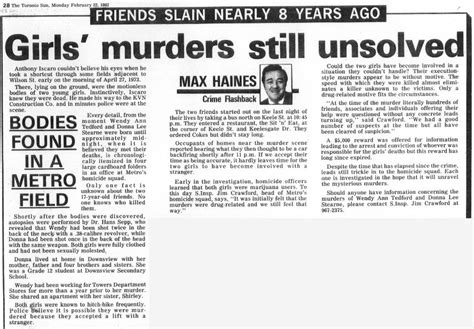 Unsolved Murder Wendy Tedford Donna Stearne News Clippings