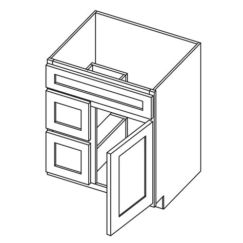 Natural Sand Shaker Vanity Sink Base 36Vanity Sink Base Left Drawer