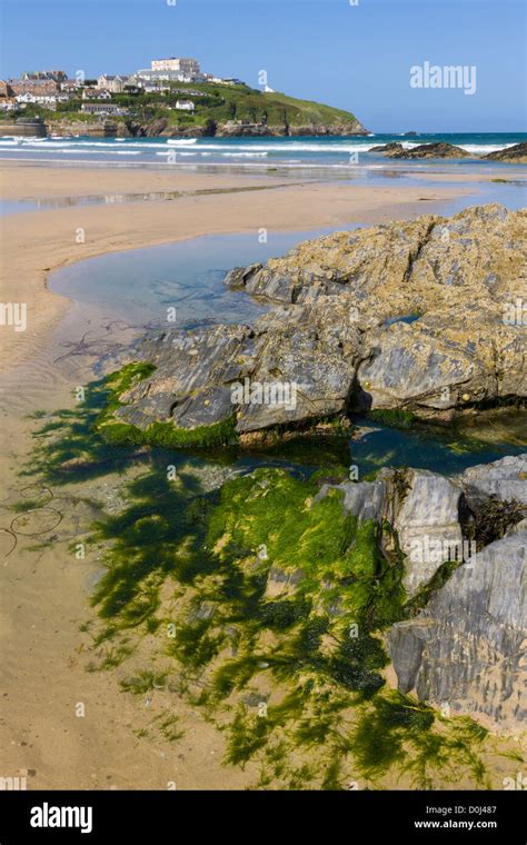 Great Western Beach Newquay Cornwall England Stock Photo Alamy