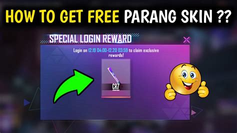 HOW TO GET FREE PARANG SKIN FROM CHRONO EVENT IN FREE FIRE FREE