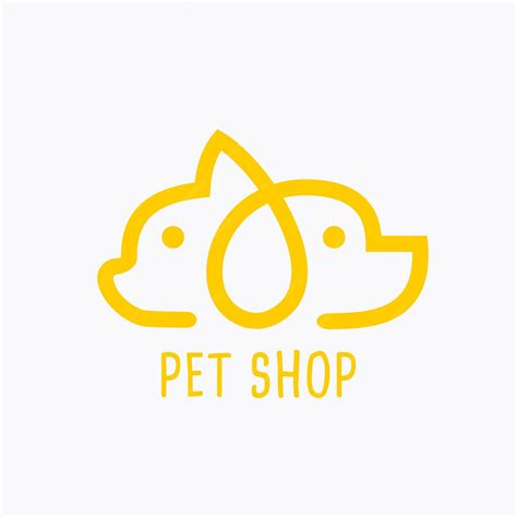 Premium Vector Cat And Dog Pet Love Logo With Line Art Concept Design