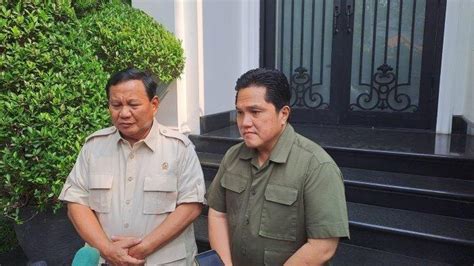 Prabowo Kunjungi Erick Thohir Di Tengah Isu Gibran Terancam Batal Jadi