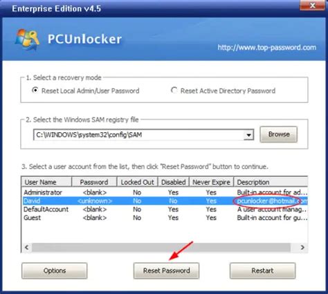 Recover Forgotten Windows Passwords With Pcunlocker