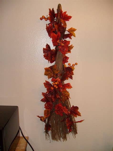 Fall Leaves Broom Decoration