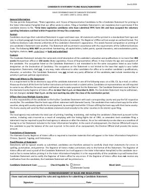 Fillable Online CANDIDATE STATEMENT OF QUALIFICATIONS Fax Email