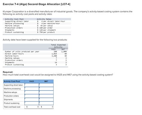 Solved Exercise Algo Second Stage Allocation Lo Chegg