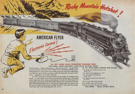 Union Pacific Streamlined Passenger Train | A.C. Gilbert Catalog Archive