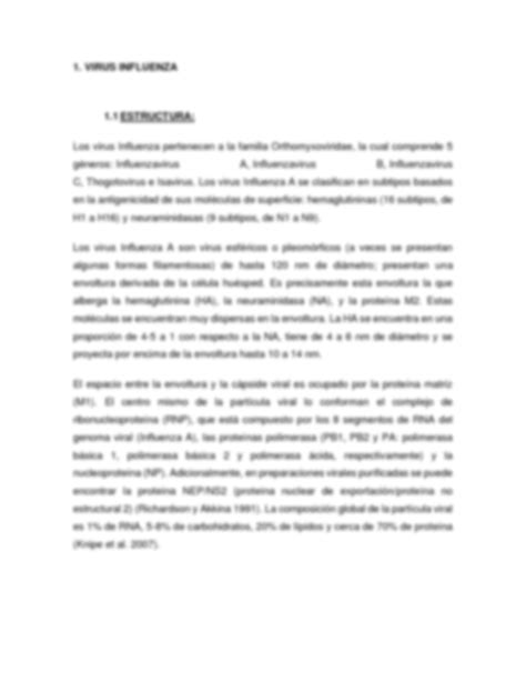 SOLUTION: Monografia virus de la influenza parainfluenza sincitial