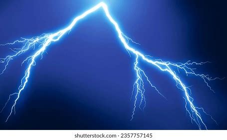 Lightning Flash Bolt Thunderbolt Blue Lightning Stock Photo 2491284029