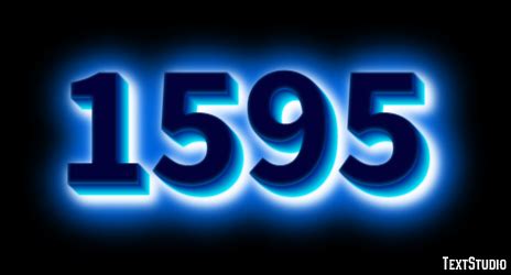1595 Text Effect and Logo Design Number