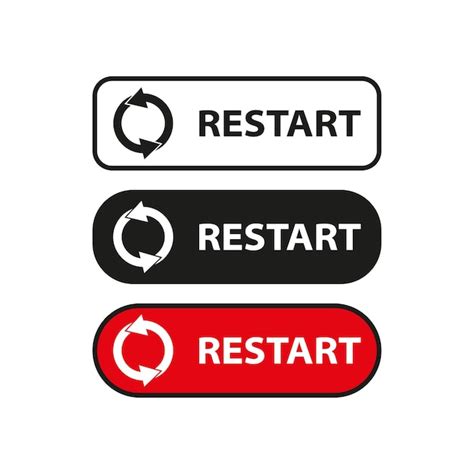 Premium Vector Restart Button For Restarting Computer Refresh And