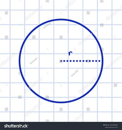 Vector Illustration Circle Radius Circle Mathematics Stock Vector ...