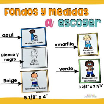 Ayudantes De La Clase Classroom Helpers Jobs Ayudantes Del Sal N