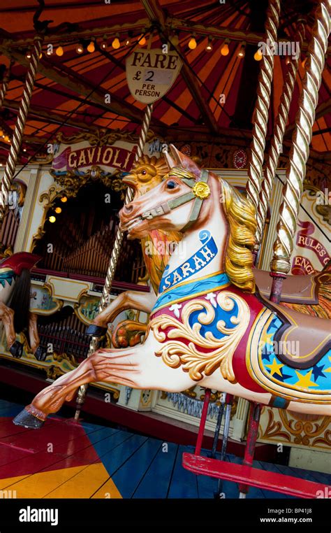 Steam Galloping Horse Carousel Fairground Hi Res Stock Photography And