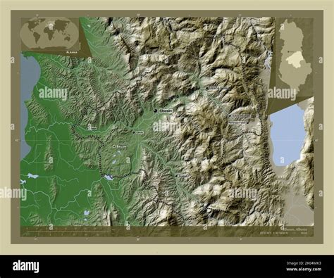 elbasan county  albania elevation map colored  wiki style