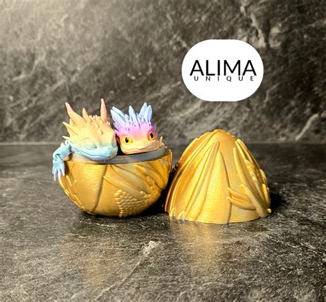 Stl File Golden Dragon Egg 🐉 ・3d Print Object To Download・cults