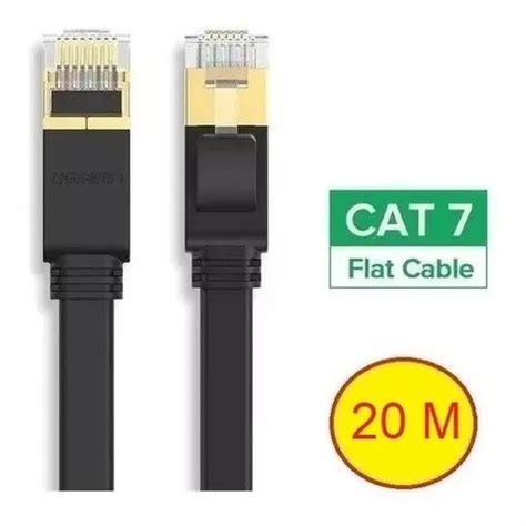 Cabo De Rede Patch Cord Flat Cat7 Ugreen 20 Metros Parcelamento Sem