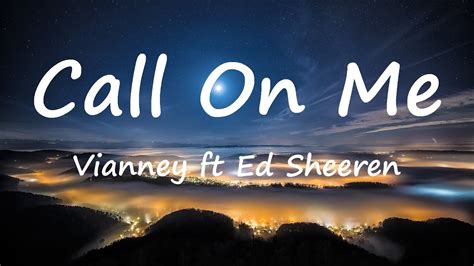 Vianney Call On Me Ft Ed Sheeran Lyrics Video YouTube