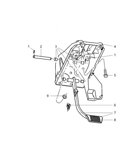 Pedal Brake Standard Dodge Durango