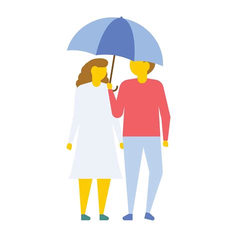 Couple Under Umbrella 5095381 Vector Art At Vecteezy