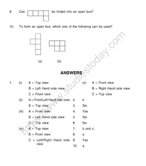 Cbse Class 5 Mental Maths Boxes And Sketches Worksheet