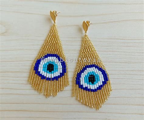 Aretes Ojo Turco En Mostacillas In Seed Bead Jewelry Patterns