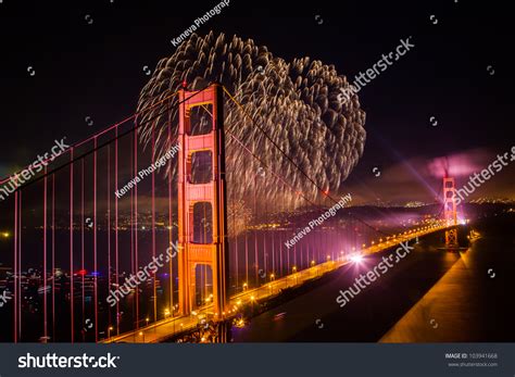 San Francisco Golden Gate Bridge 75th Anniversary Fireworks Stock Photo 103941668 : Shutterstock