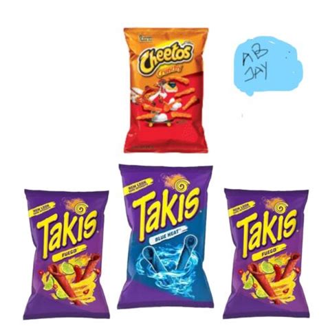 Takis Fuego Hot Chilli Crunchy Crisps Snacks Chips American Blue Heat