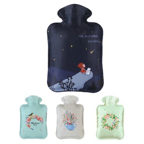 Print Flower Hot Water Bottles Winter Warmer Bags Cartoon Flowers ...