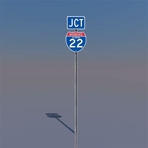 Interstate 22 Signs Alabama 3d C4d