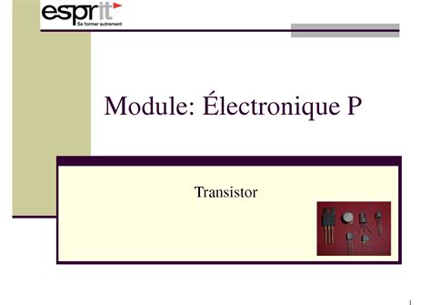 SOLUTION: Cours transistor 3b formation - Studypool