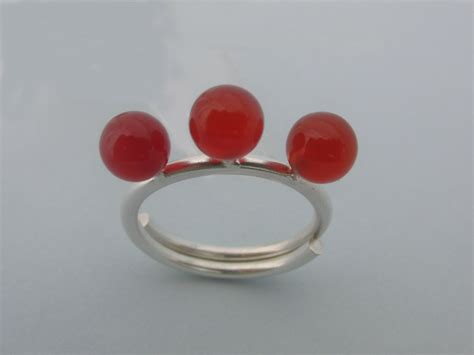 Red Carnelian Red Carnelian Ring Sterling Silver Ring Statement Ring ...