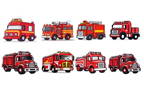 Red Fire Truck Emergency Vehicle Vector Graphic By Unique Design Team